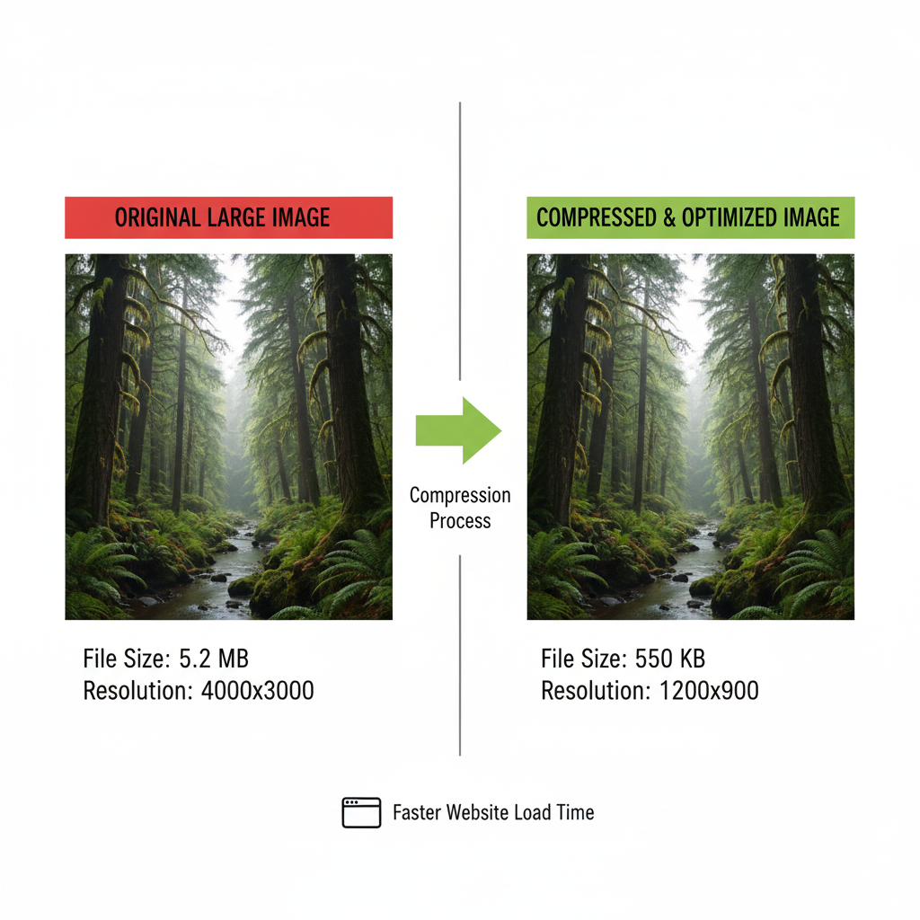 Optimized images for faster WordPress website loading