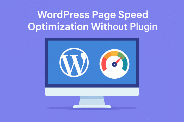 WordpRess Page Speed Optmization Without Plugin